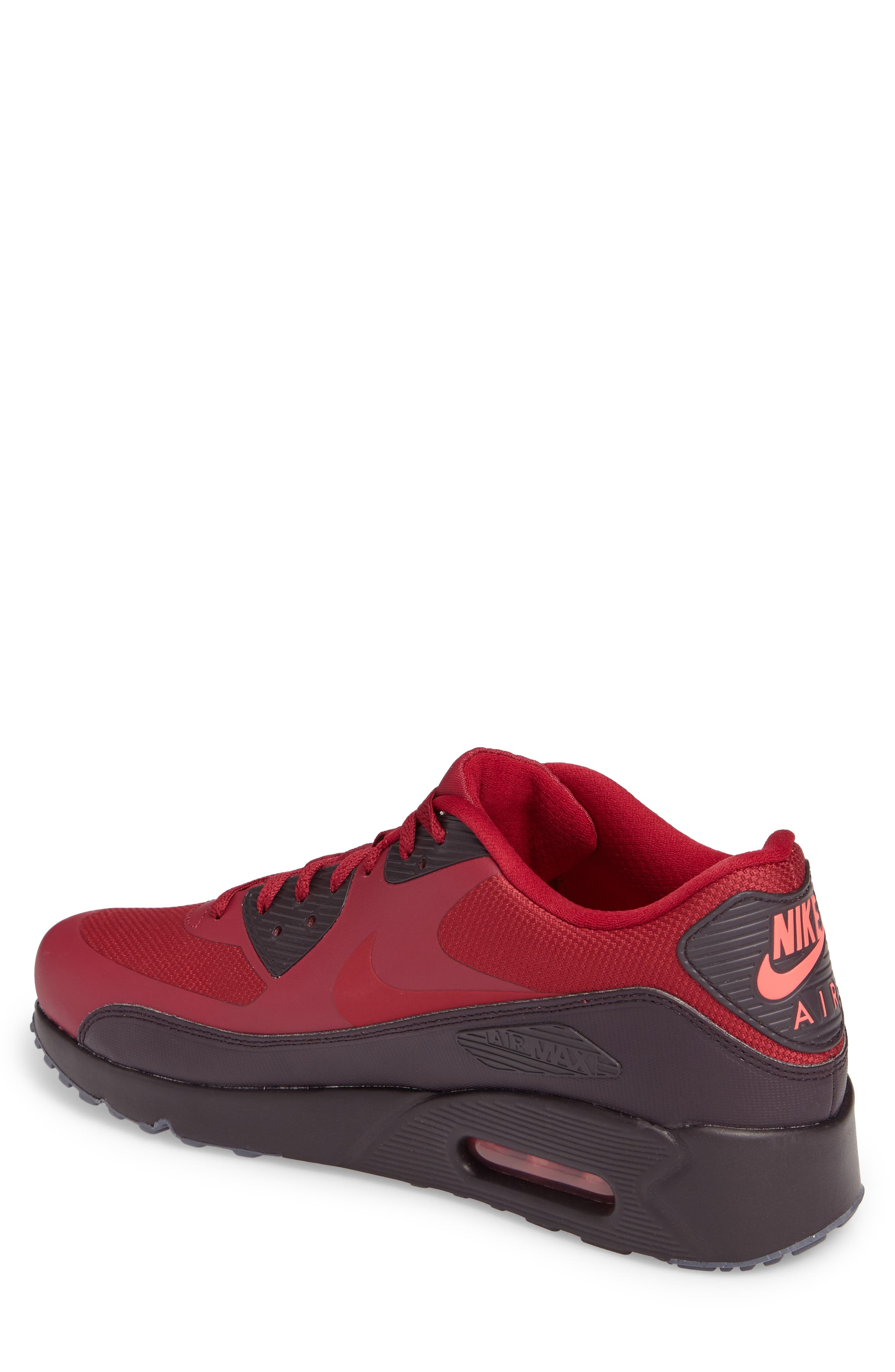 Air Max 90 Ultra 2.0 Essential Sneaker, Alternate, color, NOBLE RED/PORT WINE/SOLAR RED