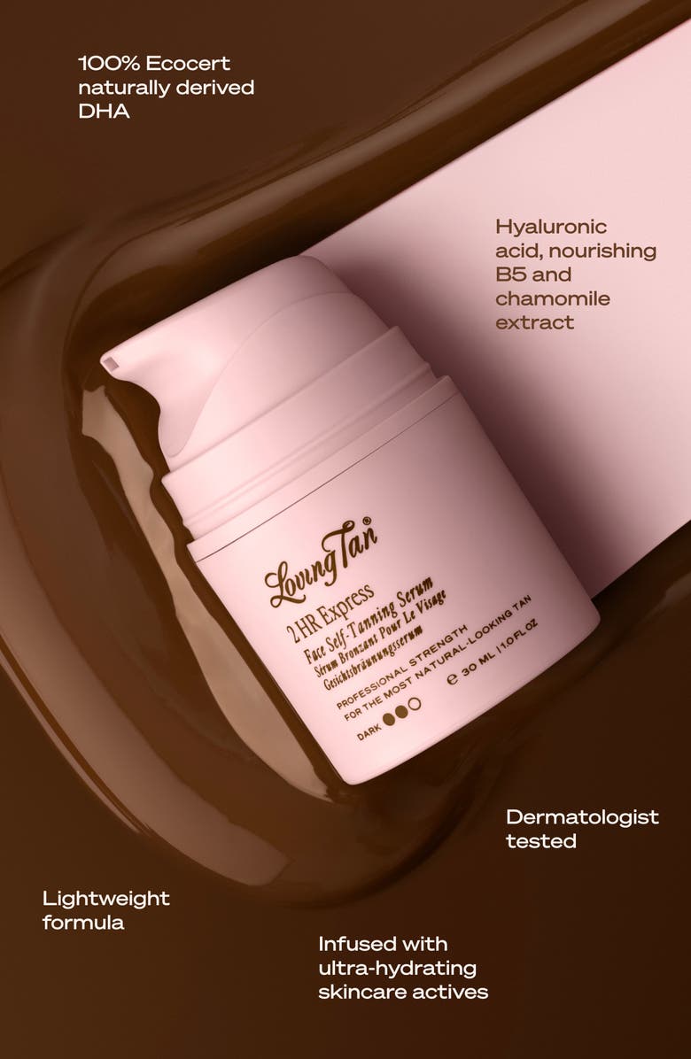 Loving Tan 2 HR Express Face Tanning Serum - Medium, Alternate, color, Dark