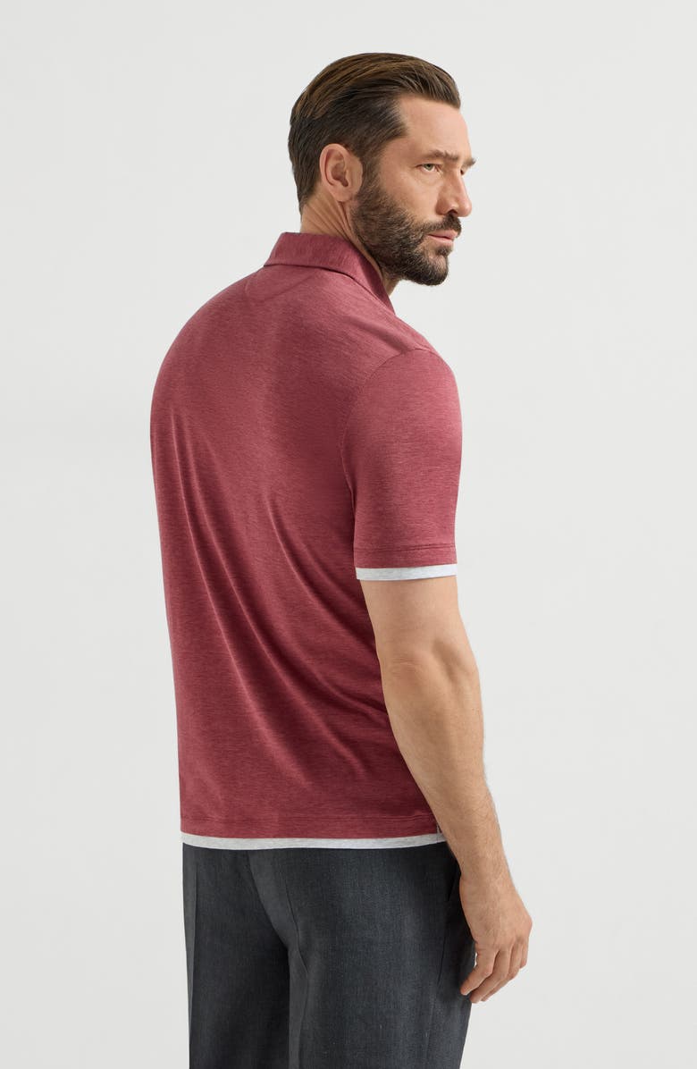 Brunello Cucinelli Jersey polo shirt, Alternate, color, Coral