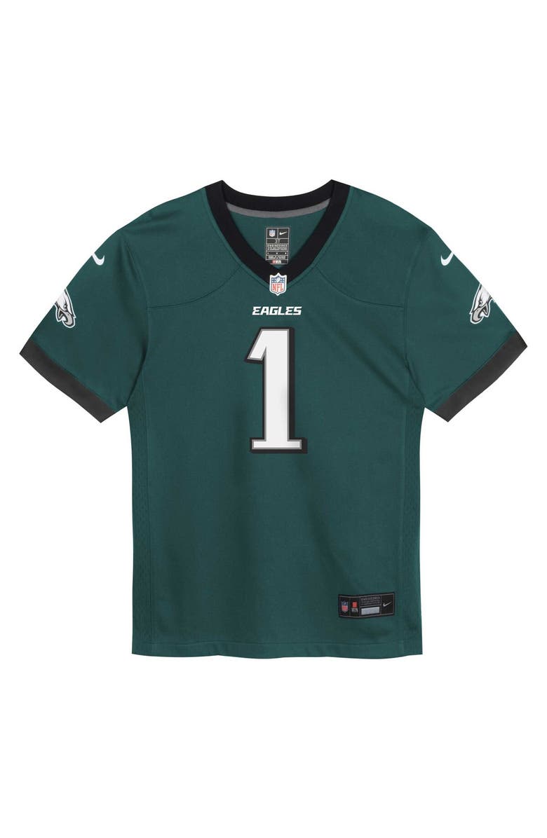 Nike Preschool Nike Jalen Hurts Midnight Green Philadelphia Eagles Game Jersey, Alternate, color, Green