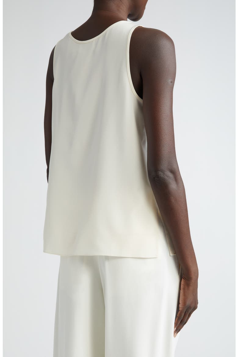 Silk Crêpe de Chine Tank, Alternate, color, ECRU