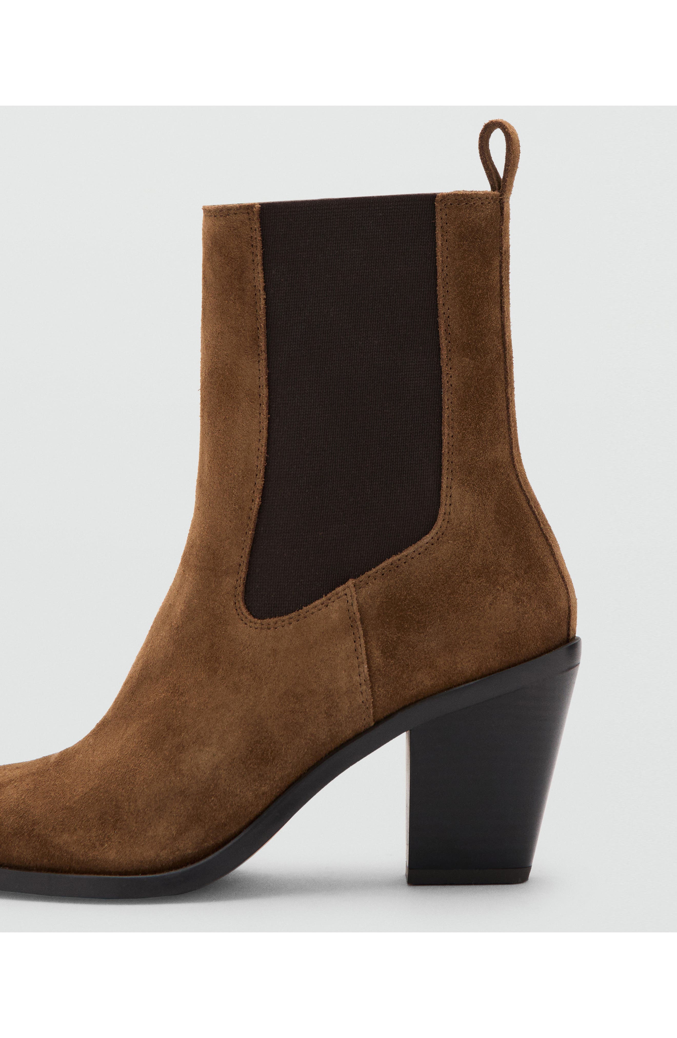 MANGO Suede Ankle Boot, Alternate, color, 
