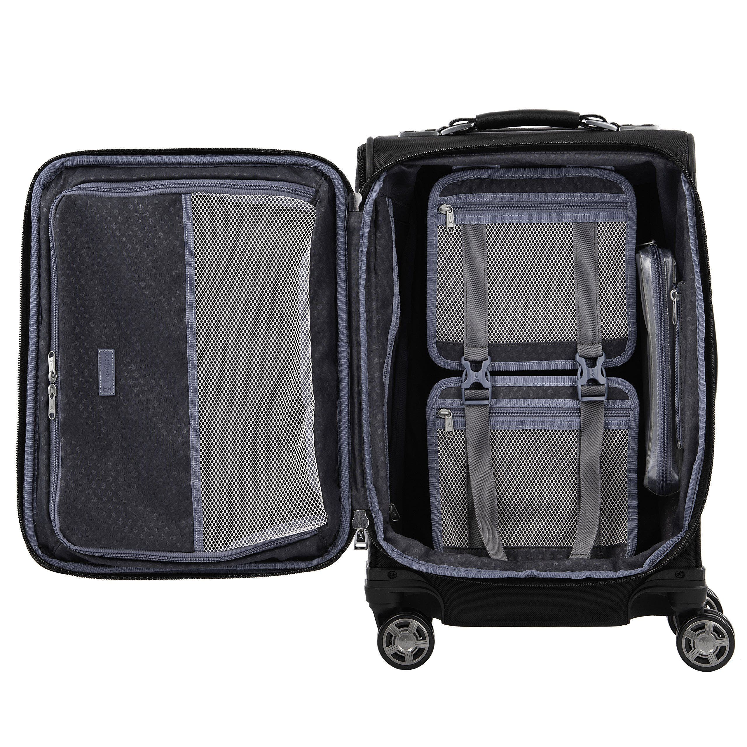 TRAVELPRO Platinum Elite Softside Expandable 20-Inch Carry-On Luggage, Fits up to 15" Laptop, Alternate, color, Shadow Black