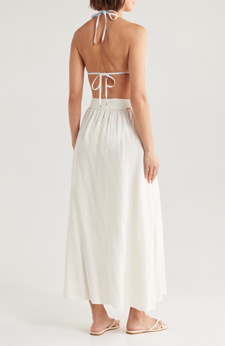 BOAMAR Louise Side Tie Cover-Up Maxi Skirt, Alternate, color, Ivory