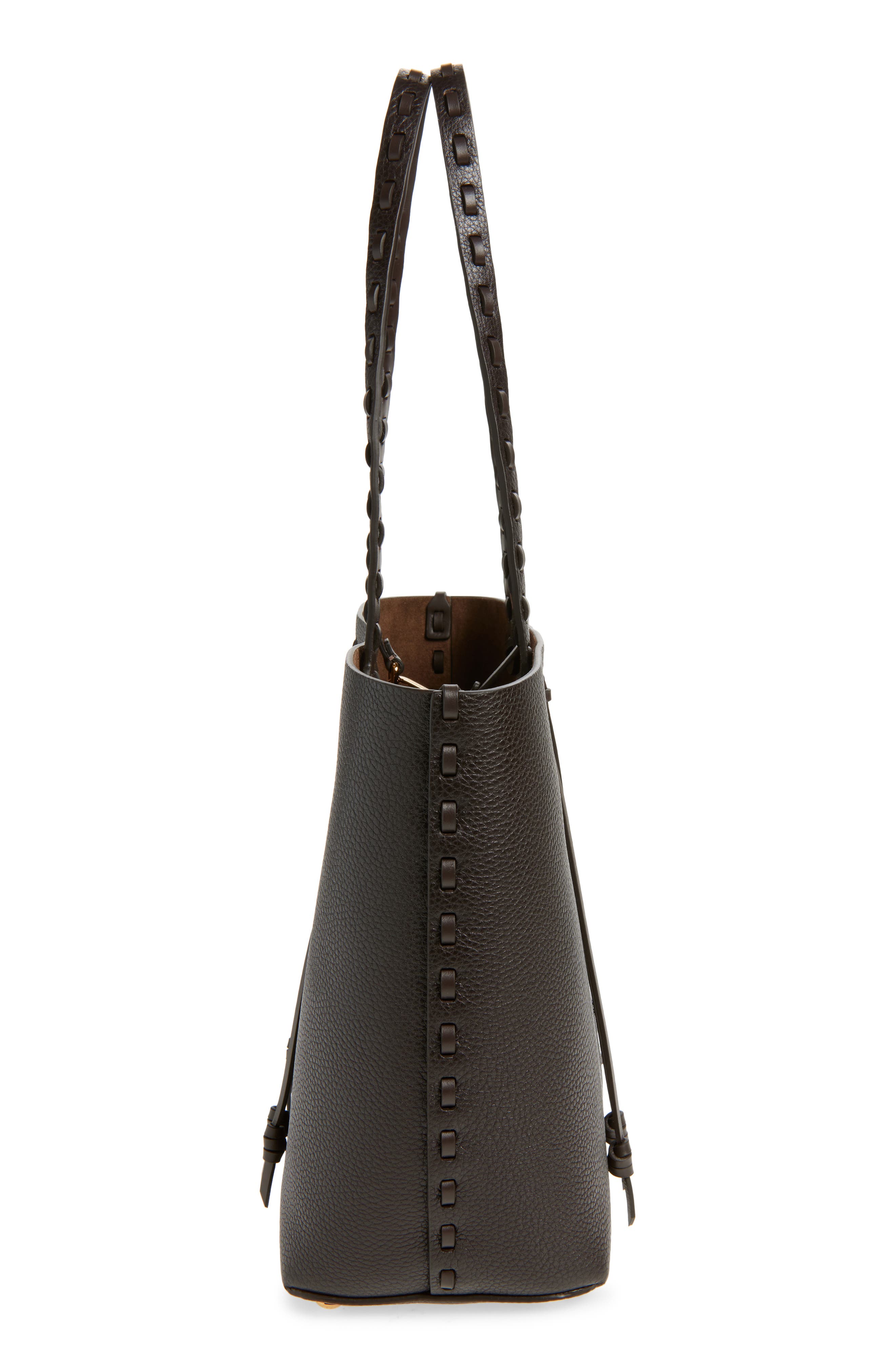 Etro Shopping Essential Leather Tote, Alternate, color, Brown