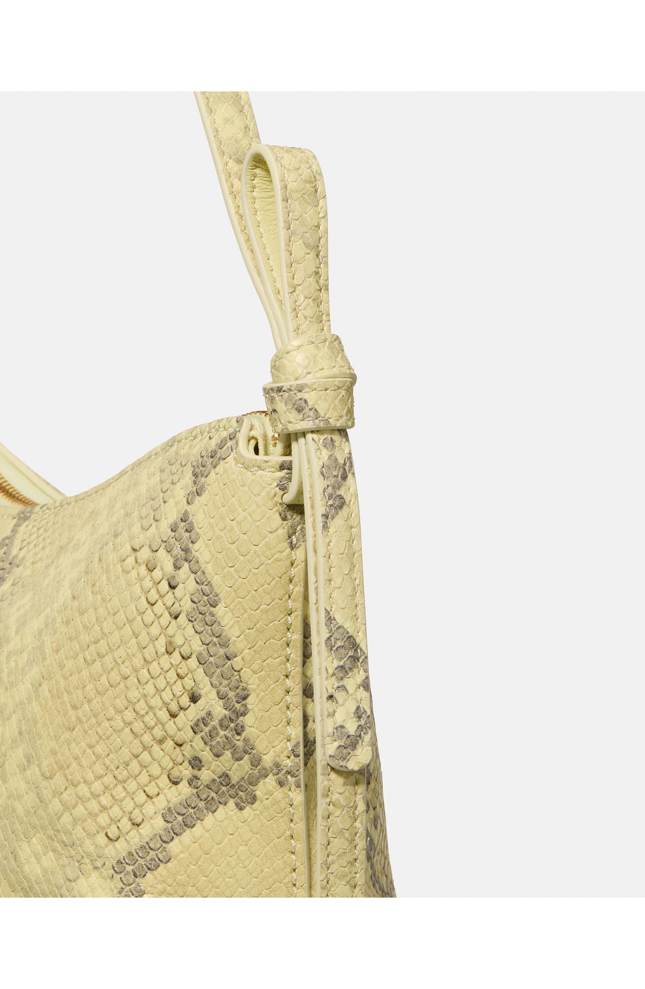 Kate Spade New York loop snakeskin-embossed leather shoulder bag, Alternate, color, 