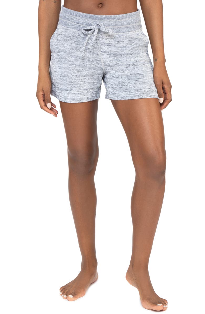90 DEGREE BY REFLEX Hacci Knit Shorts, Main, color, Heather Grey