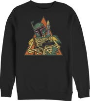 Star Wars Mens Star Wars Gray Boba Fett Skeleton Sweatshirt