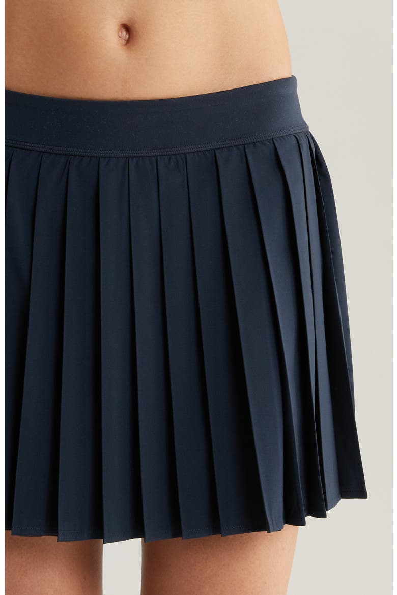 Pleated Tennis Skirt with Shorts, Alternate, color, NAVY SAPPHIRE