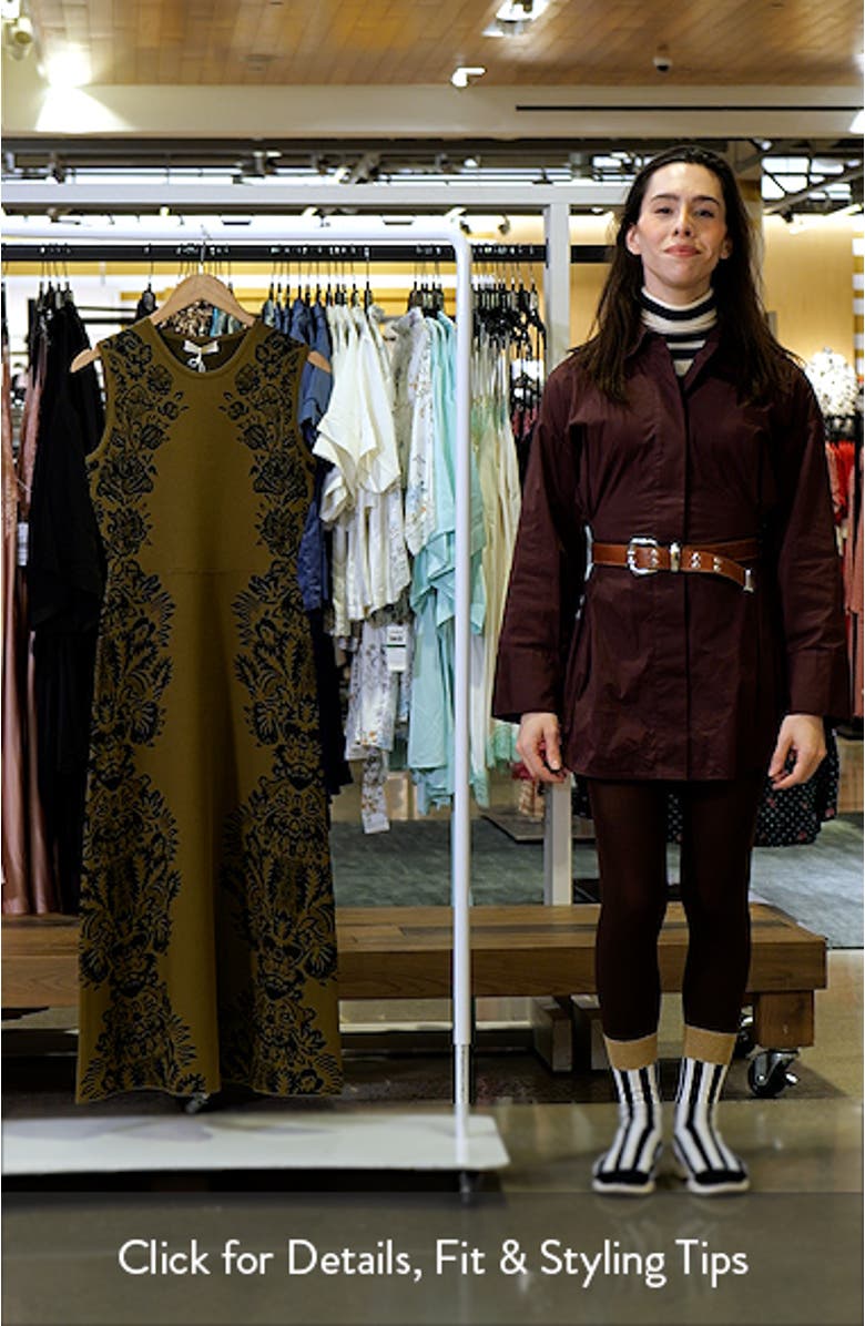 Liana Floral Jacquard Knit Midi Dress, sales video thumbnail