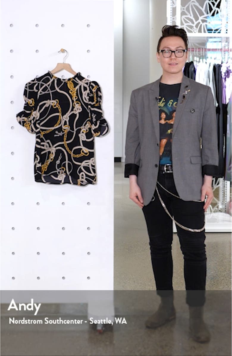 Gibson Rebecca Ruffle Puff Sleeve Blouse, sales video thumbnail