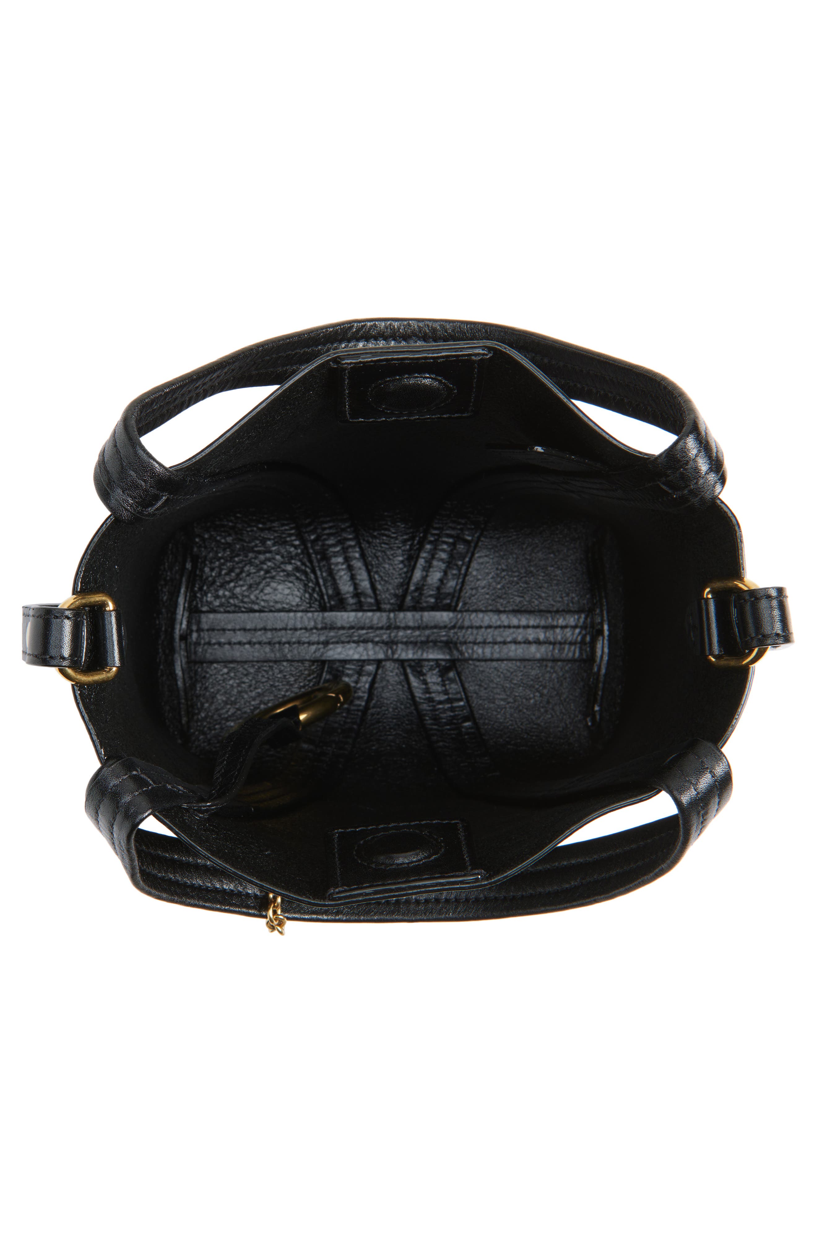 Chloé Small Spin Leather Crossbody Tote, Alternate, color, Black