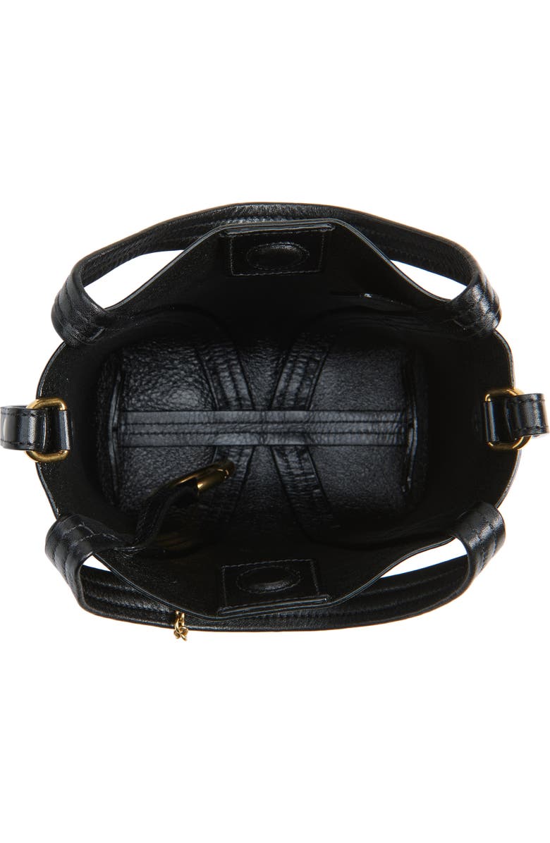 Chloé Small Spin Leather Crossbody Tote, Alternate, color, Black