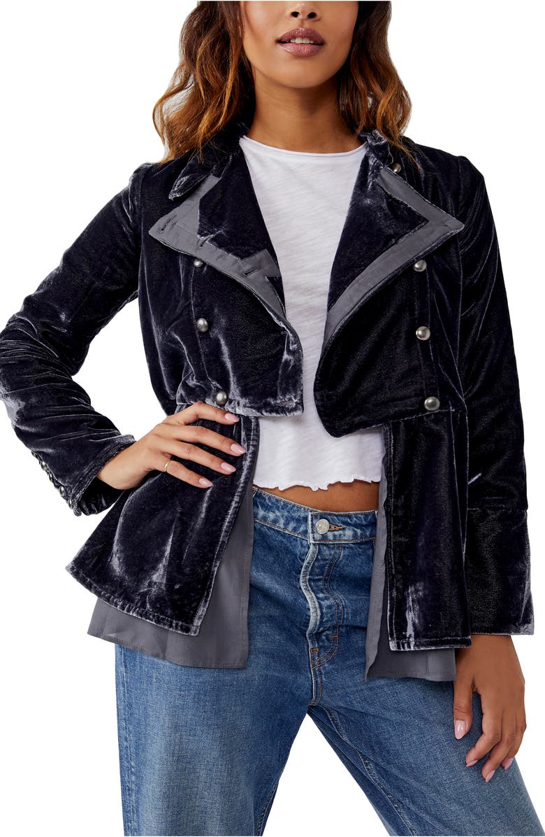 Free People Faye Velvet Jacket, Main, color, 