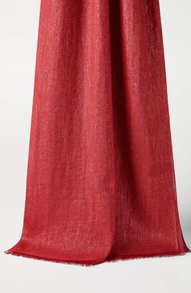 Brunello Cucinelli Sparkling scarf, Alternate, color, Red