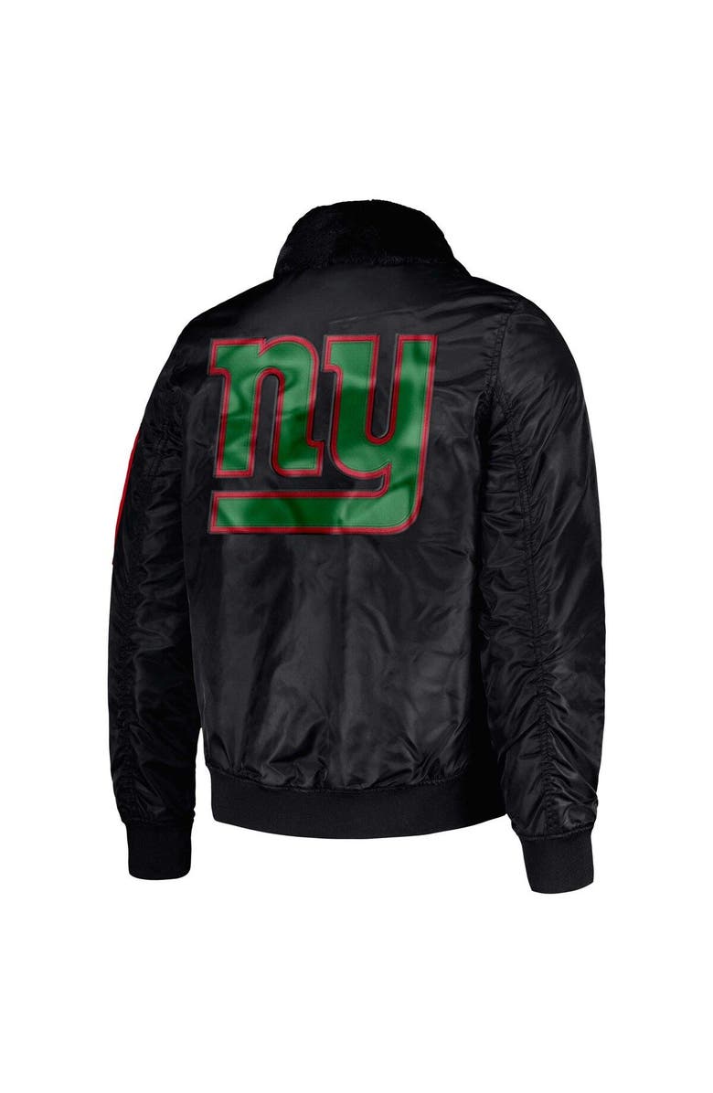 STARTER Men's Starter x Ty Mopkins Black New York Giants Black History Month Satin Full-Zip Jacket, Alternate, color, Black