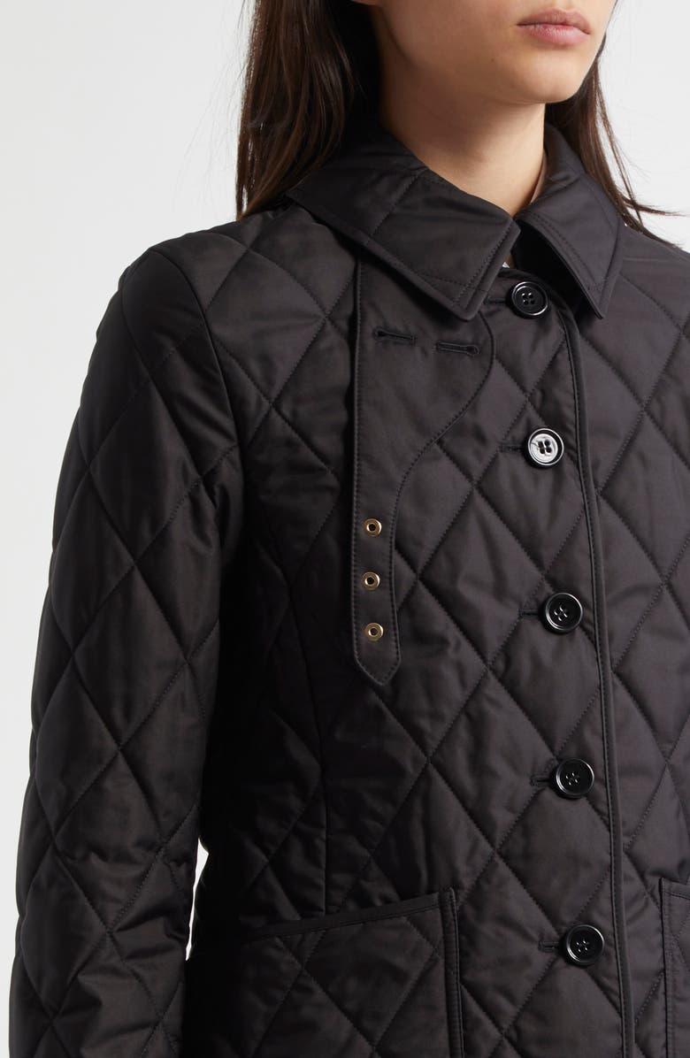 Burberry Fernleigh Quilted Jacket, Alternate, color, Black