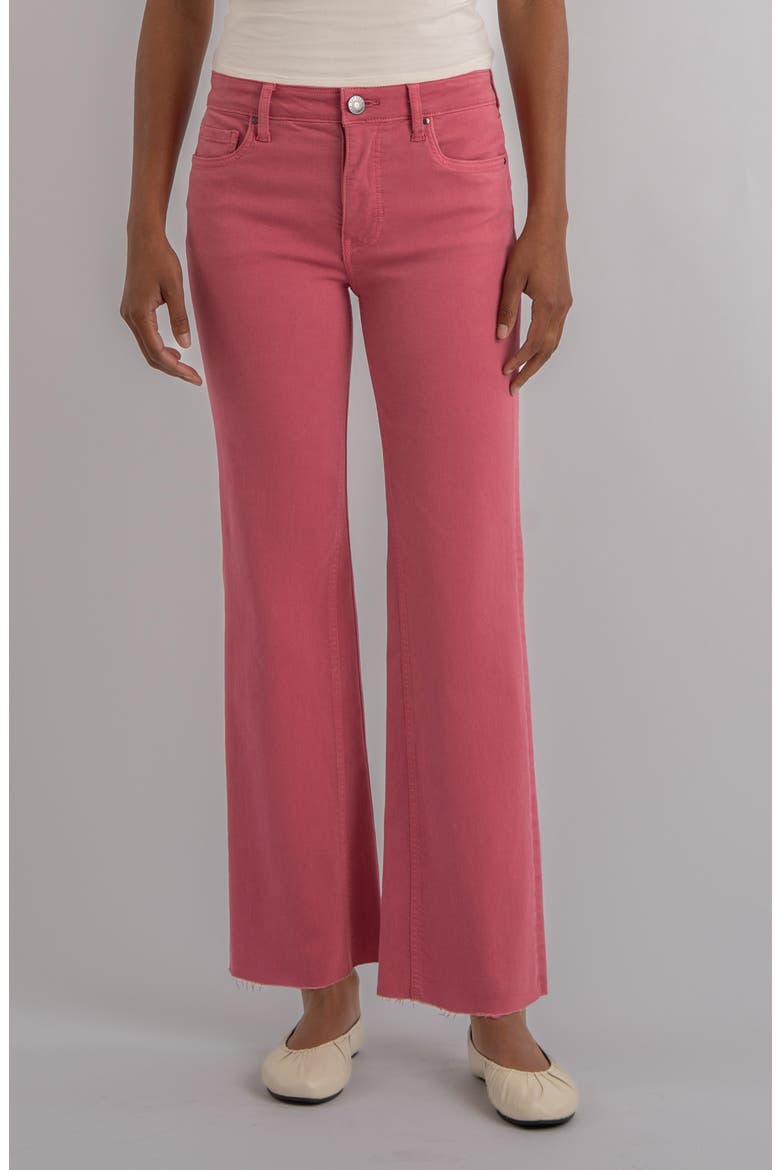 Kelsey Raw Hem Ankle Flare Jeans, Main, color, FLAMINGO