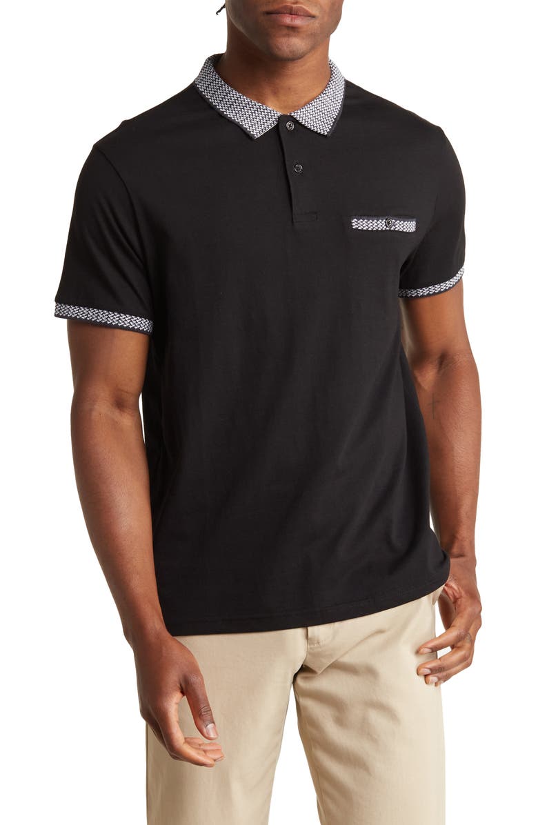 SOUL OF LONDON Contrast Knit Polo, Main, color, 