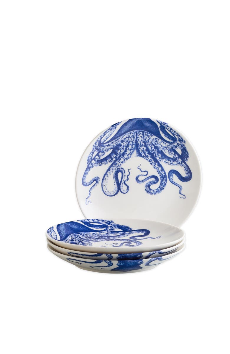 Caskata Lucy Coupe Salad Plate - Porcelain - Set 4, Alternate, color, Blue