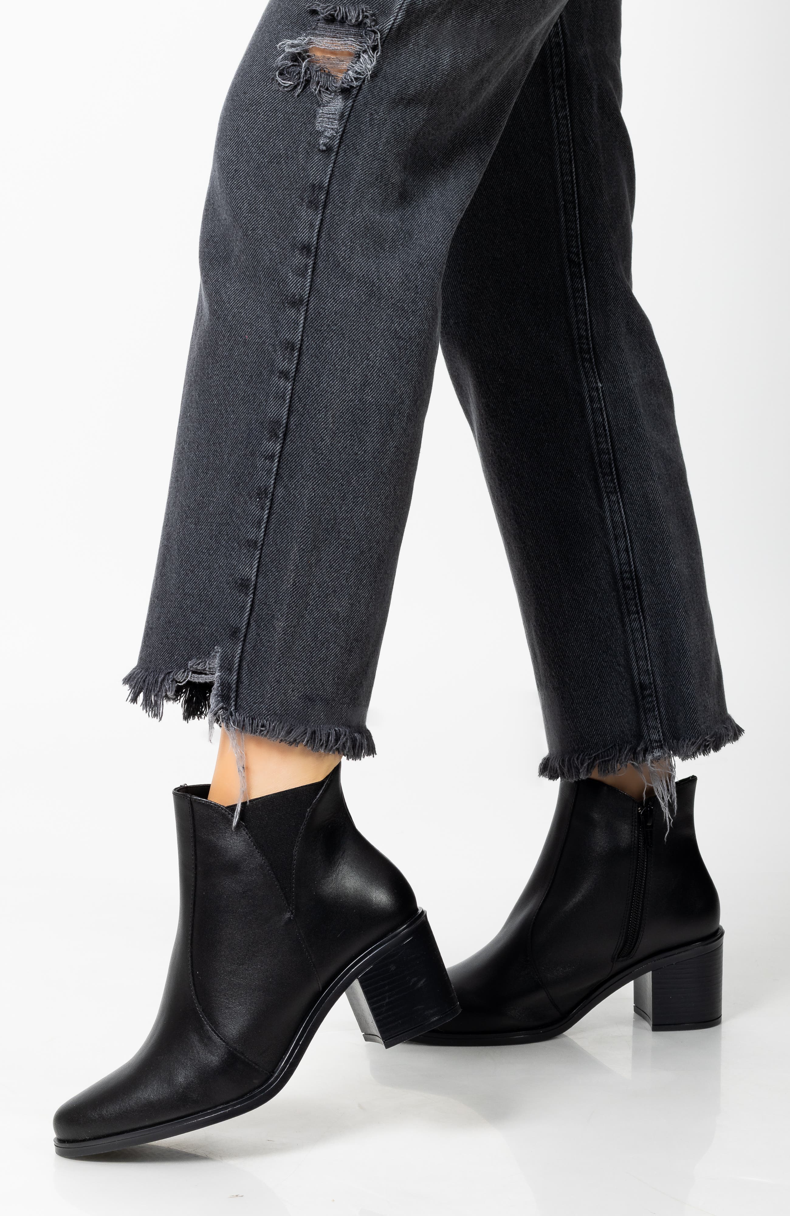 Manela Alex "V" Chelsea Bootie, Alternate, color, Black