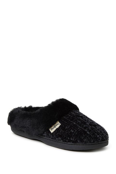 Claire Cable Knit Chenille Clog Slipper