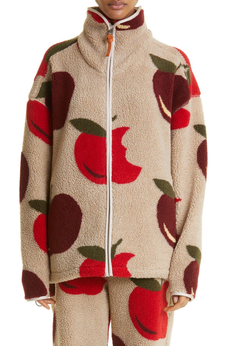 JW Anderson Apple Print Fleece Jacket, Main, color,