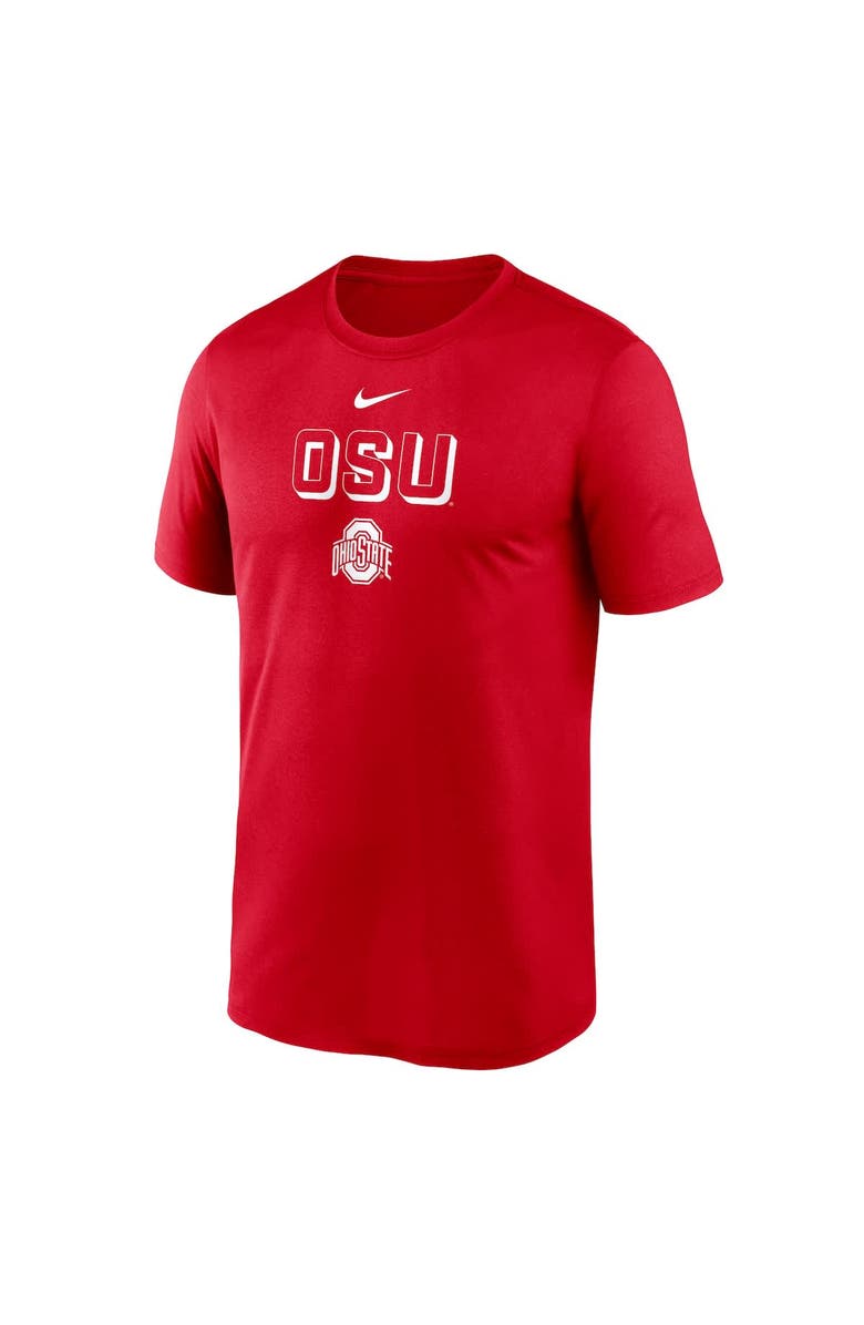 Nike Men's Nike Scarlet Ohio State Buckeyes 2025 Sideline Legend Performance T-Shirt, Alternate, color,