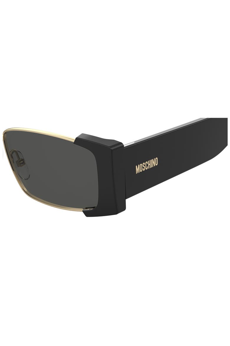 57mm Rectangular Sunglasses, Alternate, color, BLACK GOLD/ GREY