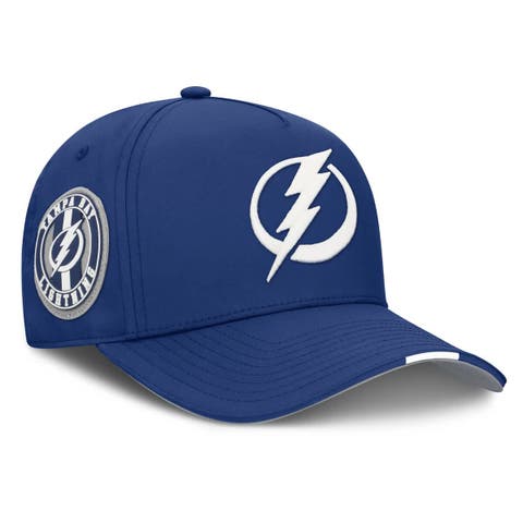 Men's Fanatics Blue Tampa Bay Lightning 2025 NHL Draft Authentic Pro On-Stage Podium A-Frame Adjustable Hat