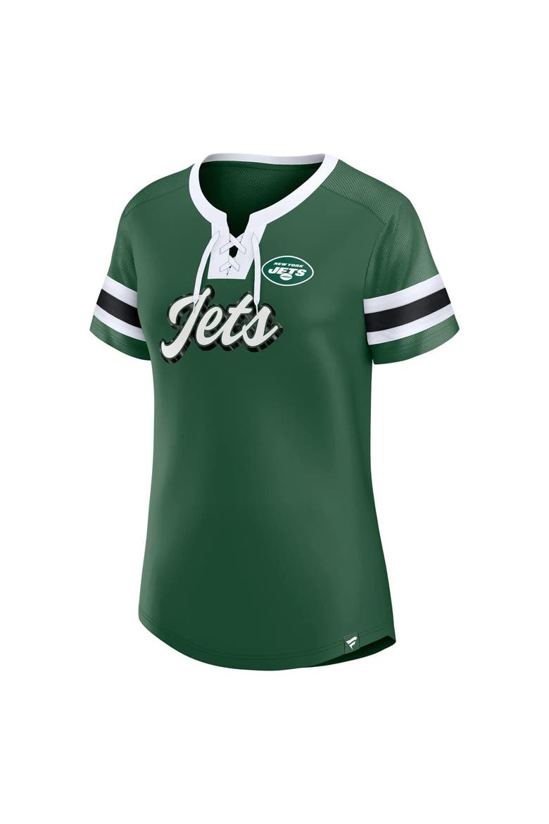Women's Fanatics Green New York Jets Original State Lace-Up T-Shirt, Alternate, color, Green