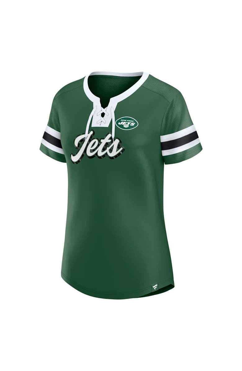 FANATICS Women's Fanatics Green New York Jets Original State Lace-Up T-Shirt, Alternate, color, Green