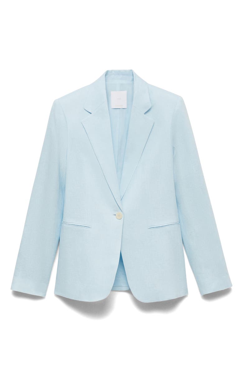 MANGO Boreli Linen Blazer, Alternate, color,