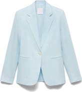 MANGO Boreli Linen Blazer