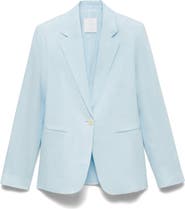 MANGO Boreli Linen Blazer
