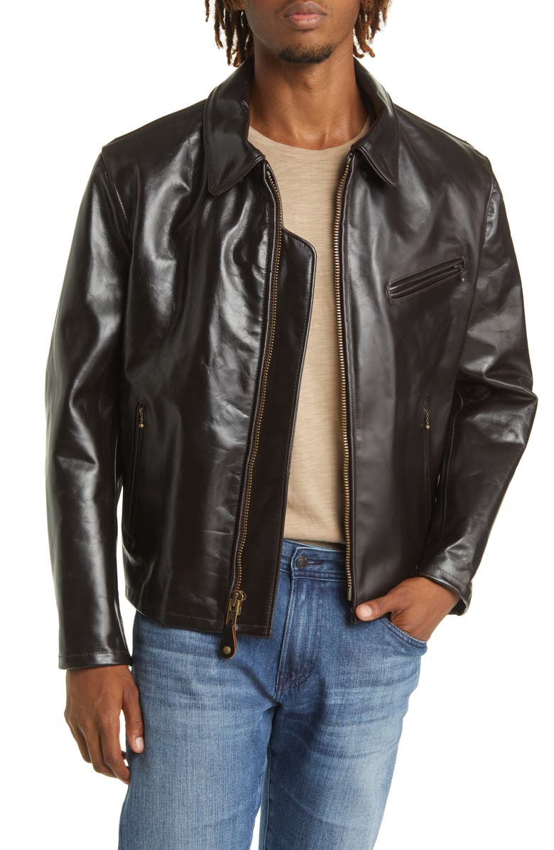 Schott NYC Classic Heavy Steerhide Racer Jacket | Nordstrom