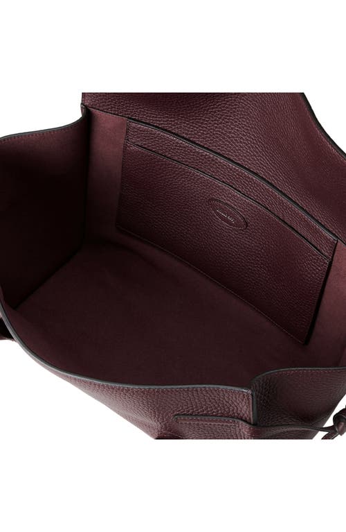 Mulberry Small Soft Bayswater Nubuck Leather Satchel In Black Cherry