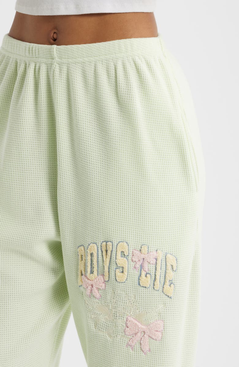 BOYS LIE Bows Kimmy Thermal Sweatpants, Alternate, color, Green