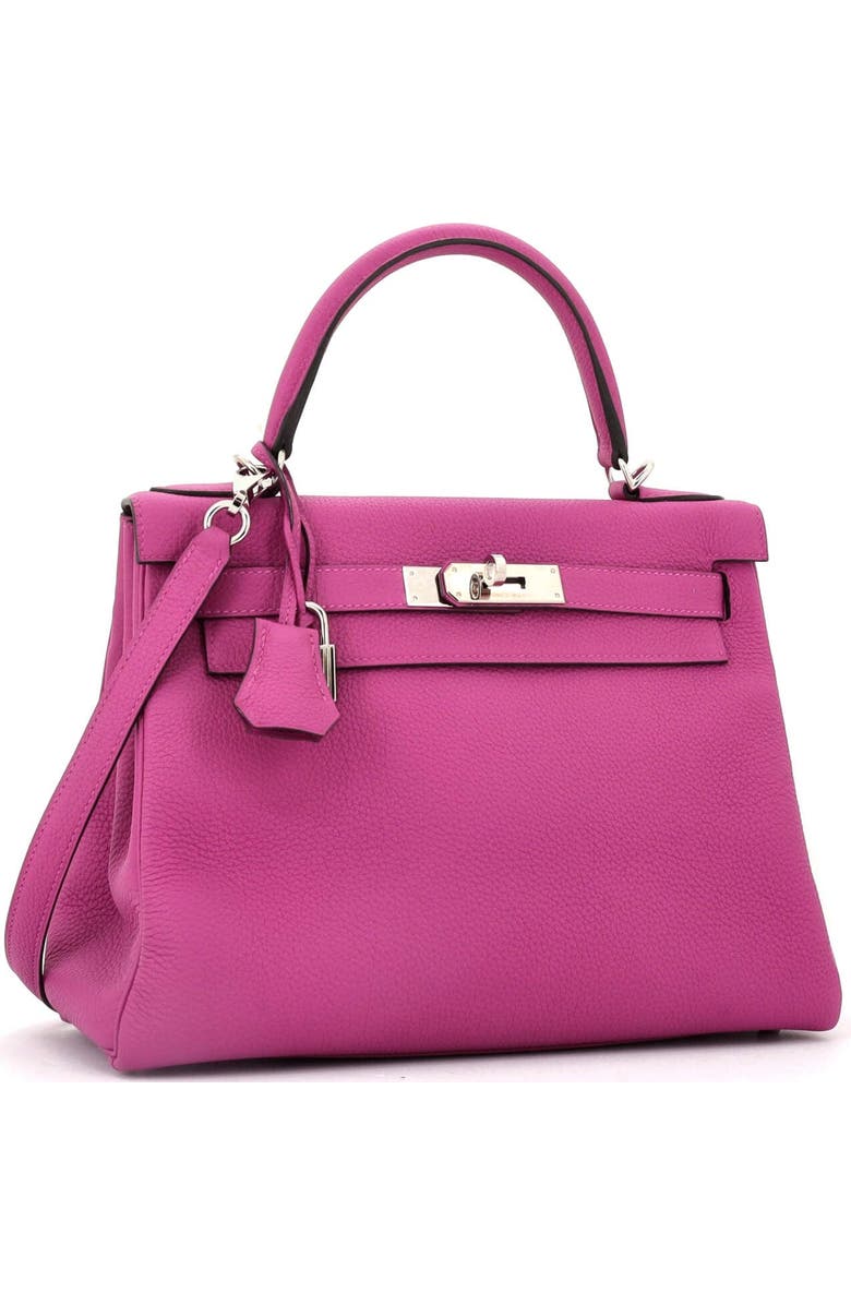 Pre-Owned Hermes Kelly Handbag Pink Togo with Palladium Hardware 28, Alternate, color, Rose Pourpre