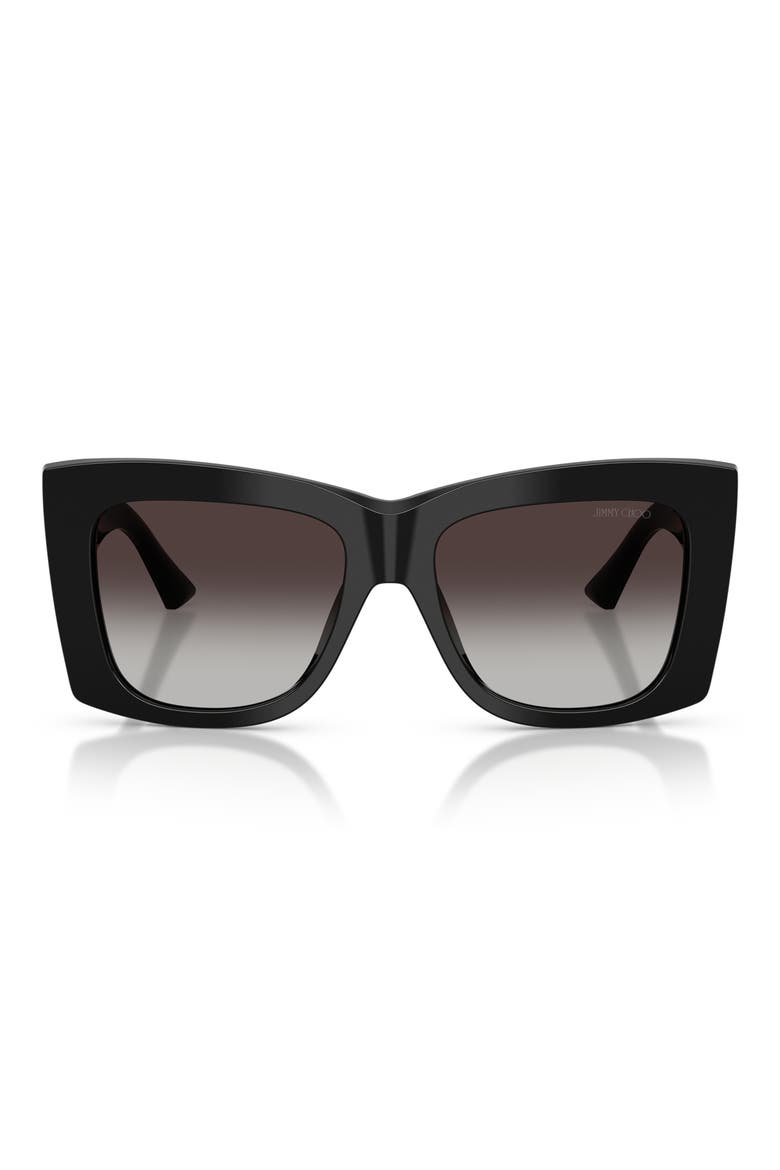 54mm Gradient Square Sunglasses, Main, color, BLACK / GREY GRADIENT