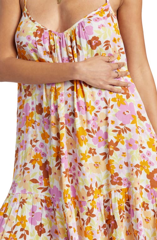 Shop Billabong Beach Vibes Floral Cover-up Dress In Salt Crystal Floral
