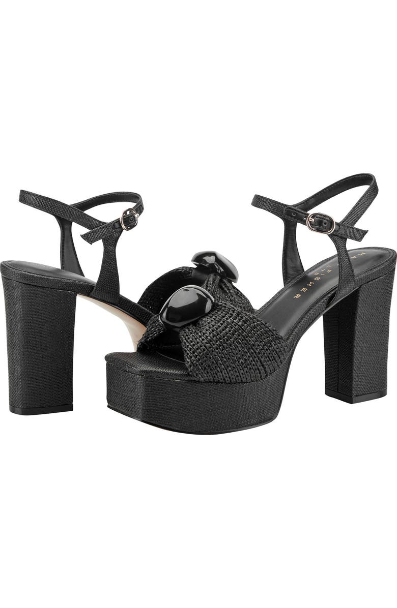 Marc Fisher LTD Candey Platform Sandal, Alternate, color, Black