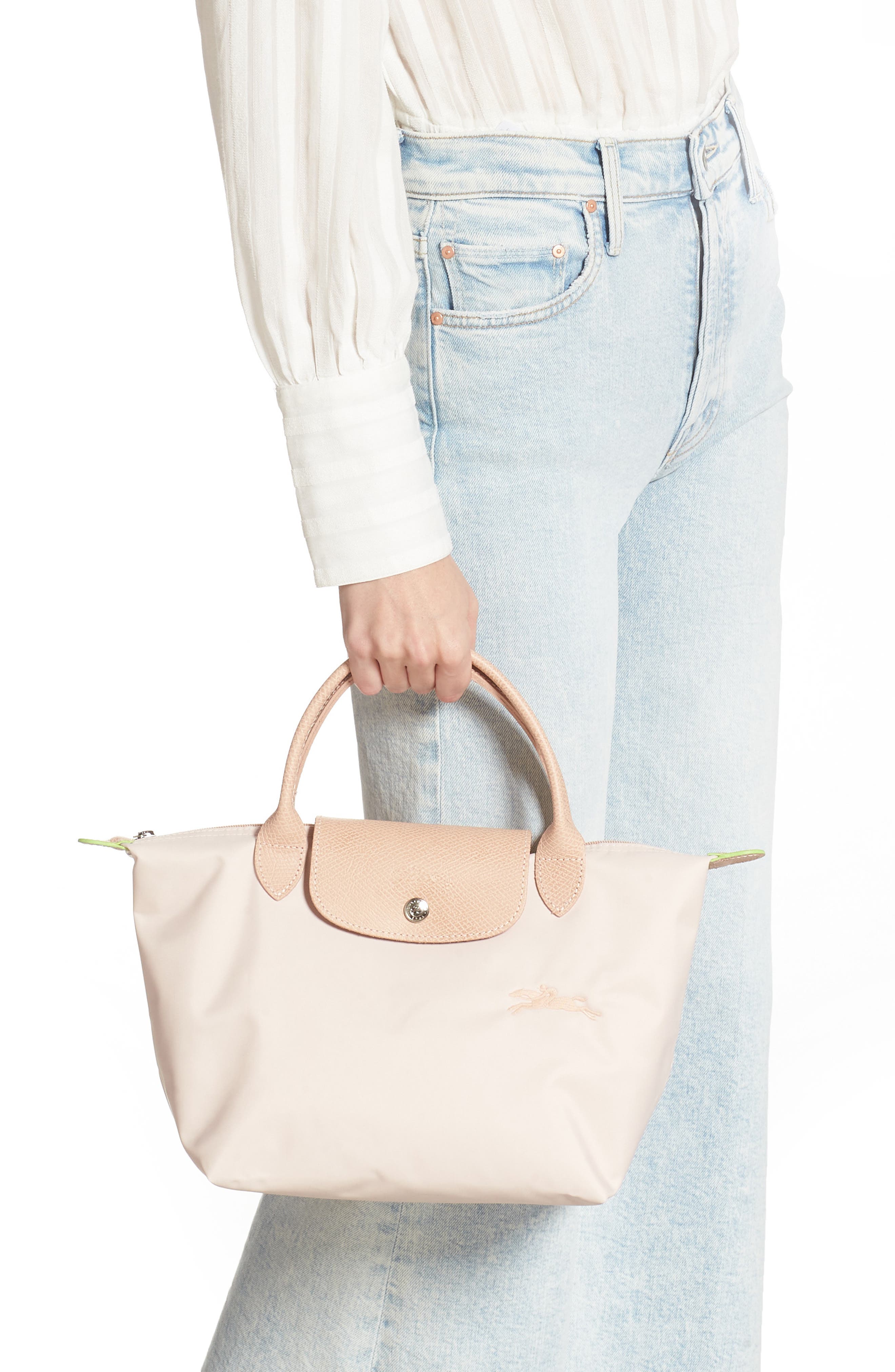 Longchamp Le Pliage Green Recycled Canvas Top Handle Bag, Main, color, 