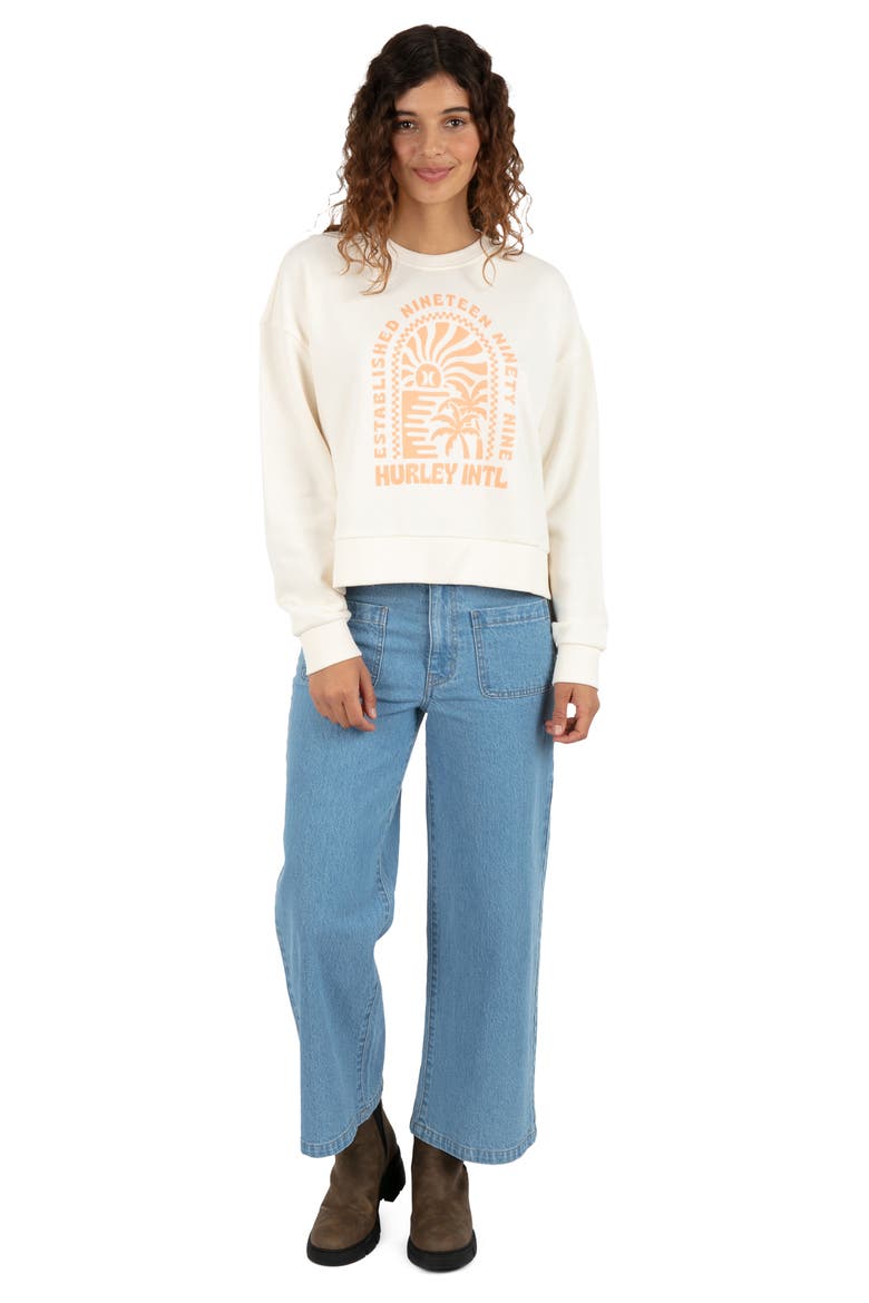 Fragment Boxy Graphic Sweatshirt, Alternate, color, CREAM