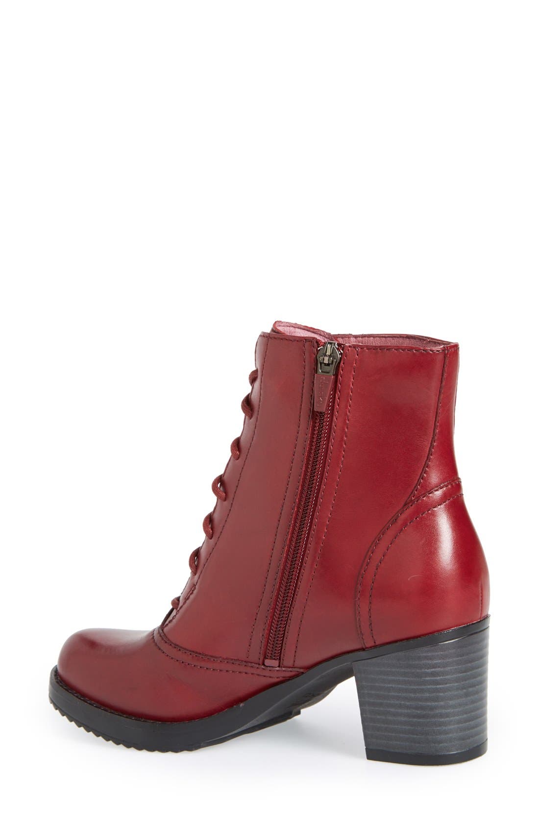 'Ames' Ankle Boot, Alternate, color, RED ANTIQUED CALF