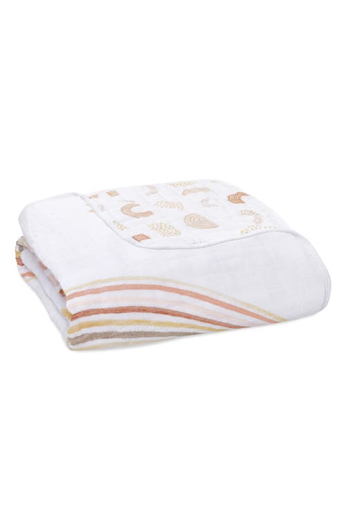 aden + anais Classic Dream Blanket™ in White/Keep Rising Tan 
