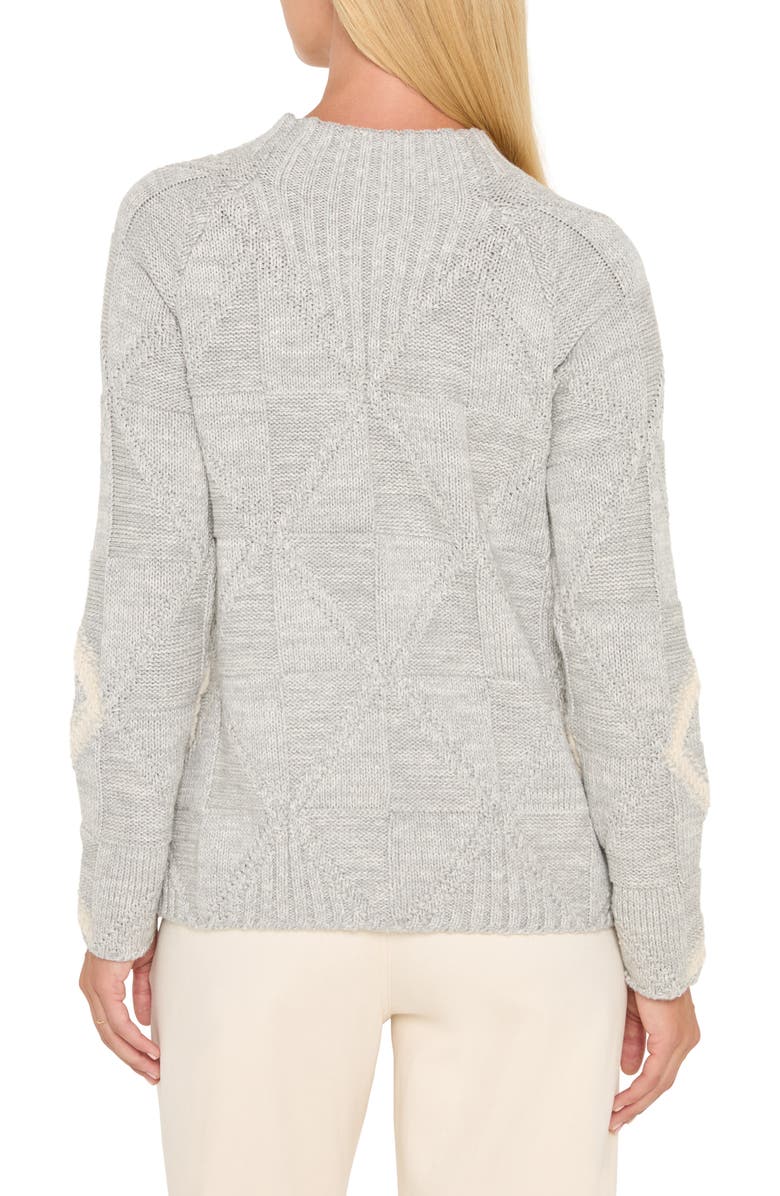 NIC+ZOE Dashing Diamonds Sweater, Alternate, color, Grey Multi