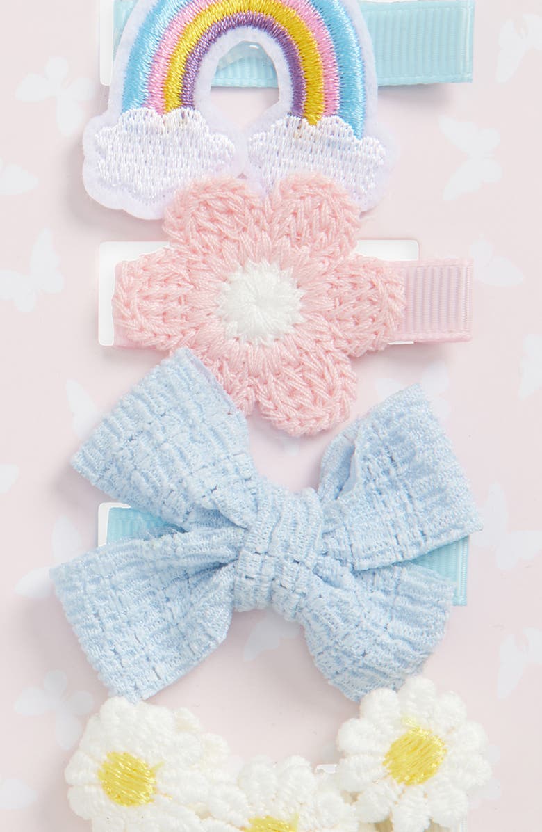 Capelli New York Kids' Assorted 8-Pack Spring Hair Clips, Alternate, color, Blue Pale Multi