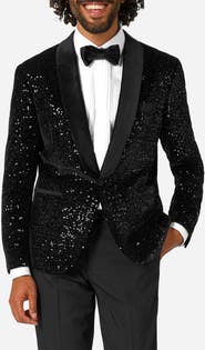 OppoSuits Black Sequin Dinner Jacket