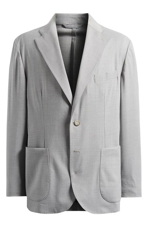 Lana Tailored Fit Hopsack Tech Soft Wool Blend Blazer